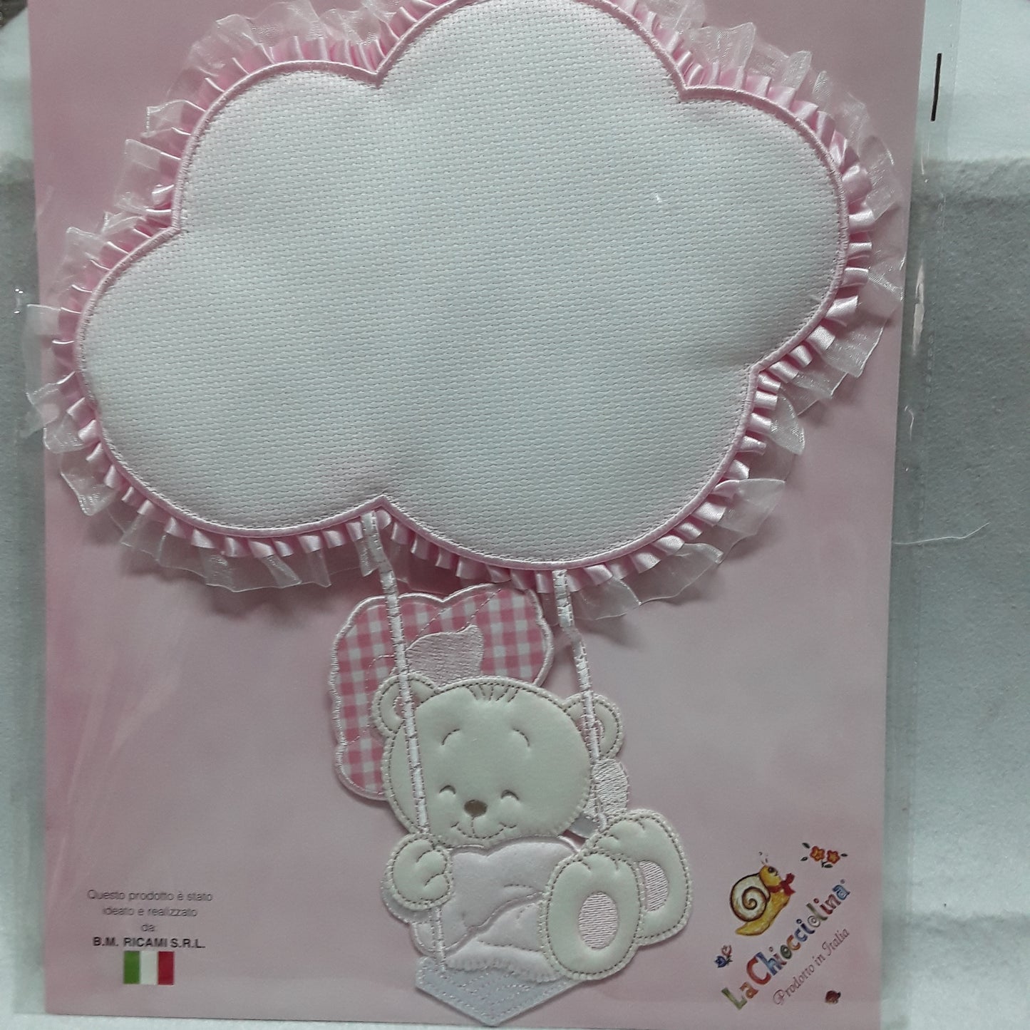 Fiocchi nascita con tela aida da ricamare