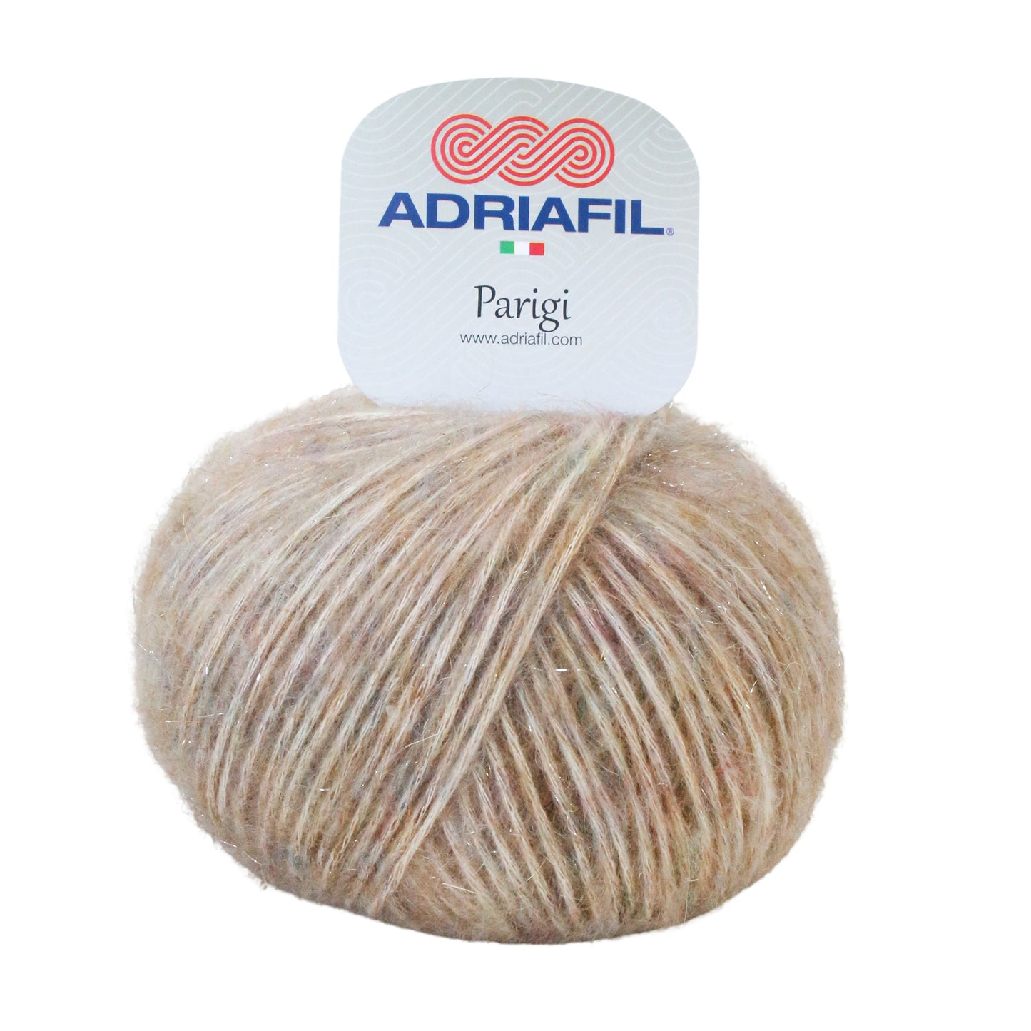 PARIGI ADRIAFIL Mix di fibre naturali dal leggero tocco lurex 54% cotone, 19% alpaca, 19% lana merino extrafine, 7% viscosa e 1% poliestere, un mix di fibre naturali e pregiate.