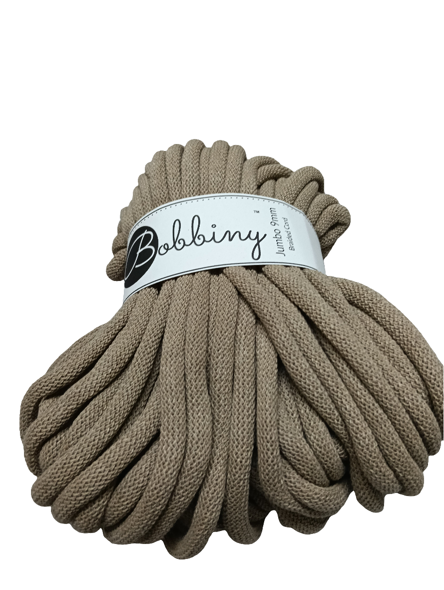 BOBBINY JUMBO FILATO IN CORDA DA 9 MM PER 30 METRI PER BORSE, CESTE, TAPPETI,FASCIATOI E CULLE PER BAMBINI