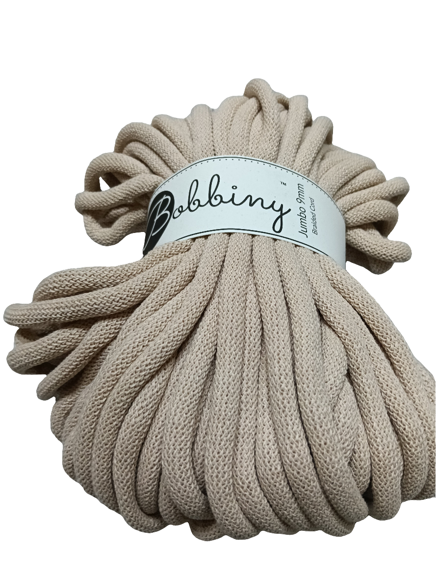 BOBBINY JUMBO FILATO IN CORDA DA 9 MM PER 30 METRI PER BORSE, CESTE, TAPPETI,FASCIATOI E CULLE PER BAMBINI