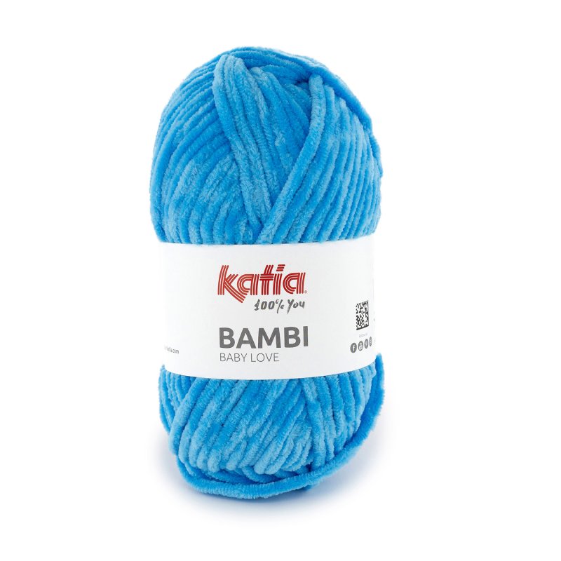 BAMBI MORBIDA CINIGLIA KATIA GOMITOLO DA 100 GR PER 120 METRI SI LAVORA CON FERRI UNCINETTO 6