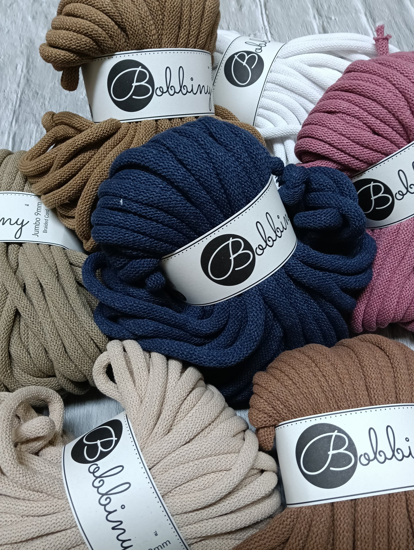 BOBBINY JUMBO FILATO IN CORDA DA 9 MM PER 30 METRI PER BORSE, CESTE, TAPPETI,FASCIATOI E CULLE PER BAMBINI