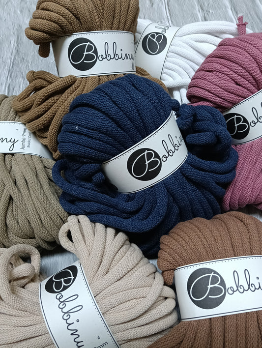 BOBBINY JUMBO FILATO IN CORDA DA 9 MM PER 30 METRI  PER BORSE, CESTE, TAPPETI,FASCIATOI E CULLE PER BAMBINI