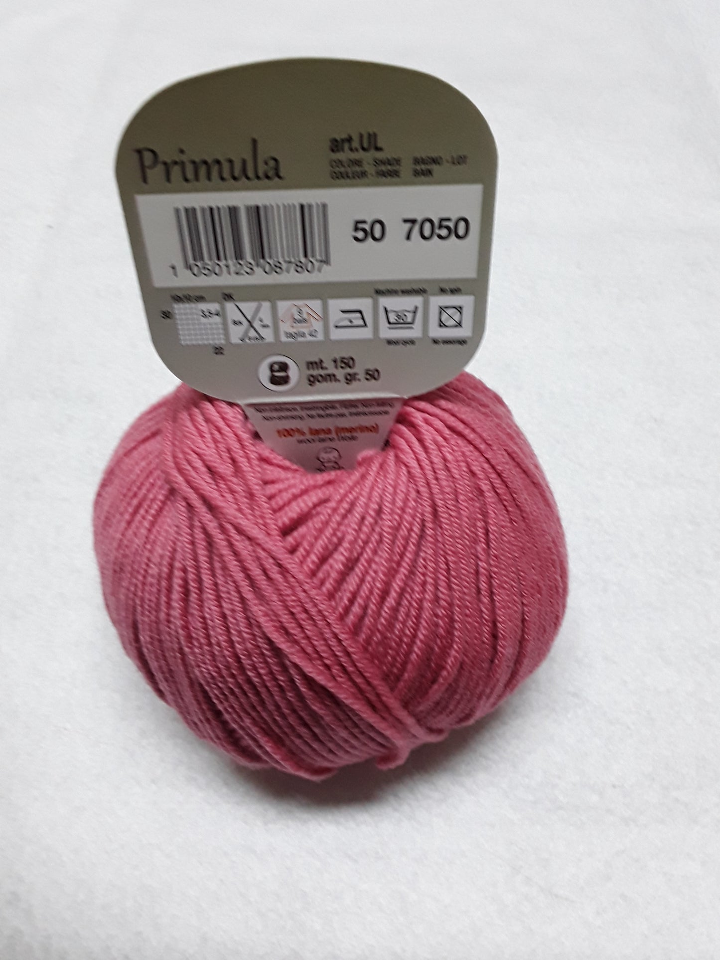 PRIMULA ADRIAFIL 50 GR METRI 150 100% lana (merino extra fine) Ferri: 4mm