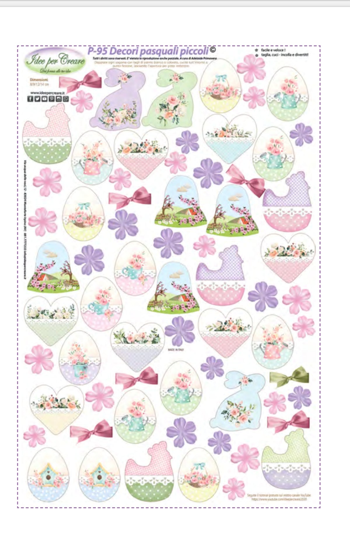 P95 Pannello Decori Pasquali piccoli