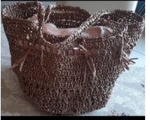 Borsa Mare realizzata con 3 gomitoli di Rafia della Tropical Lane
