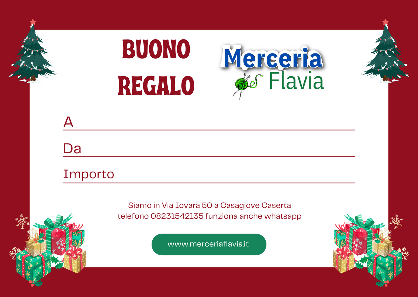 BUONO REGALO MERCERIA FLAVIA