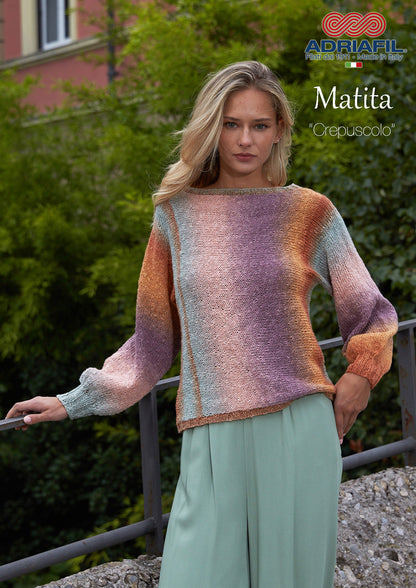 Promo Matita Adriafil Cotone e Canapa (100g) ,Gomitolo Sfumato 100% Naturale