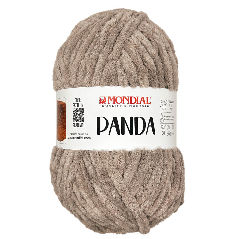 Panda filato in Ciniglia della Mondial gomitolone da 200 gr per 80 metri in morbida microfibra