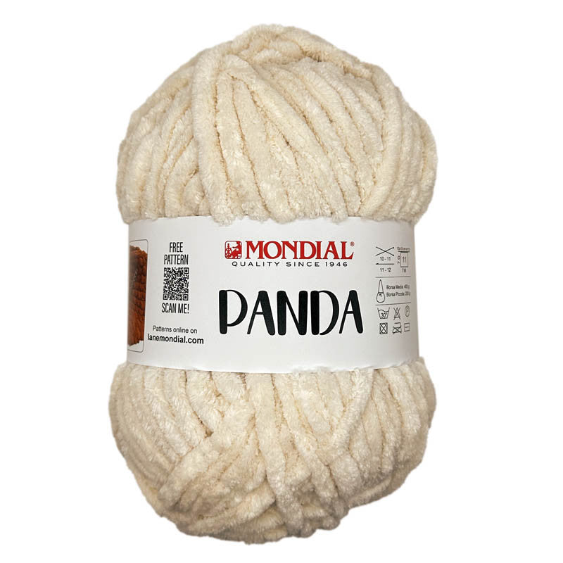 Panda filato in Ciniglia della Mondial gomitolone da 200 gr per 80 metri in morbida microfibra
