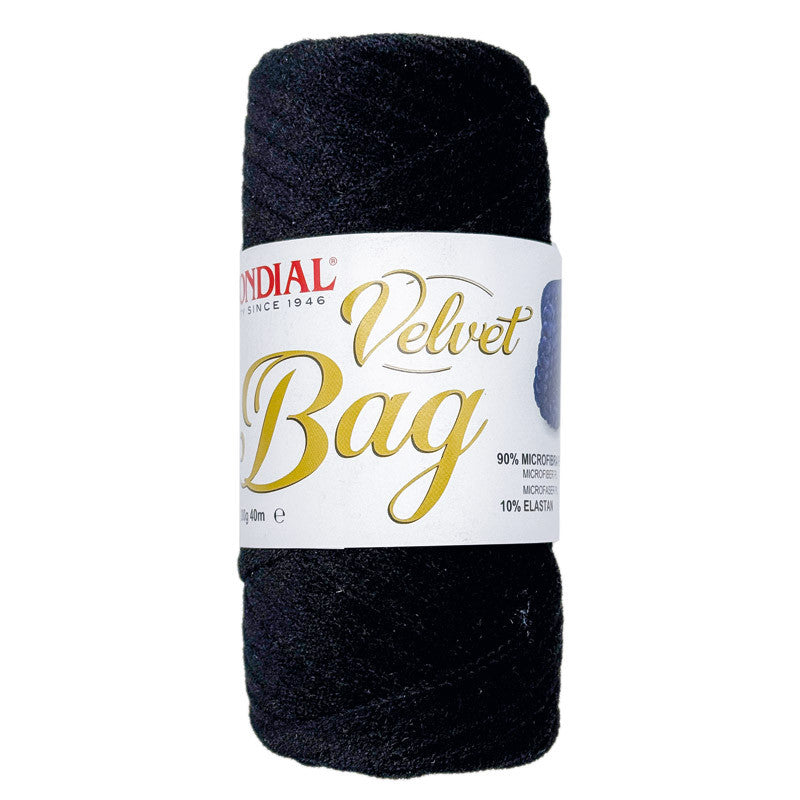 Filato Velvet Bag Lane Mondial - Fettuccia Tubolare in Velluto per Borse all'Uncinetto (200g)
