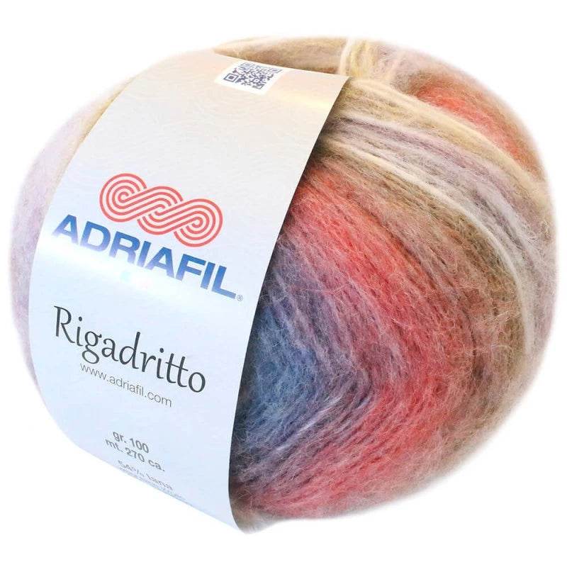 RIGADRITTO FILATO MULTICOLOR AUTORIGANTE GARZATO - 100 GR  270 M