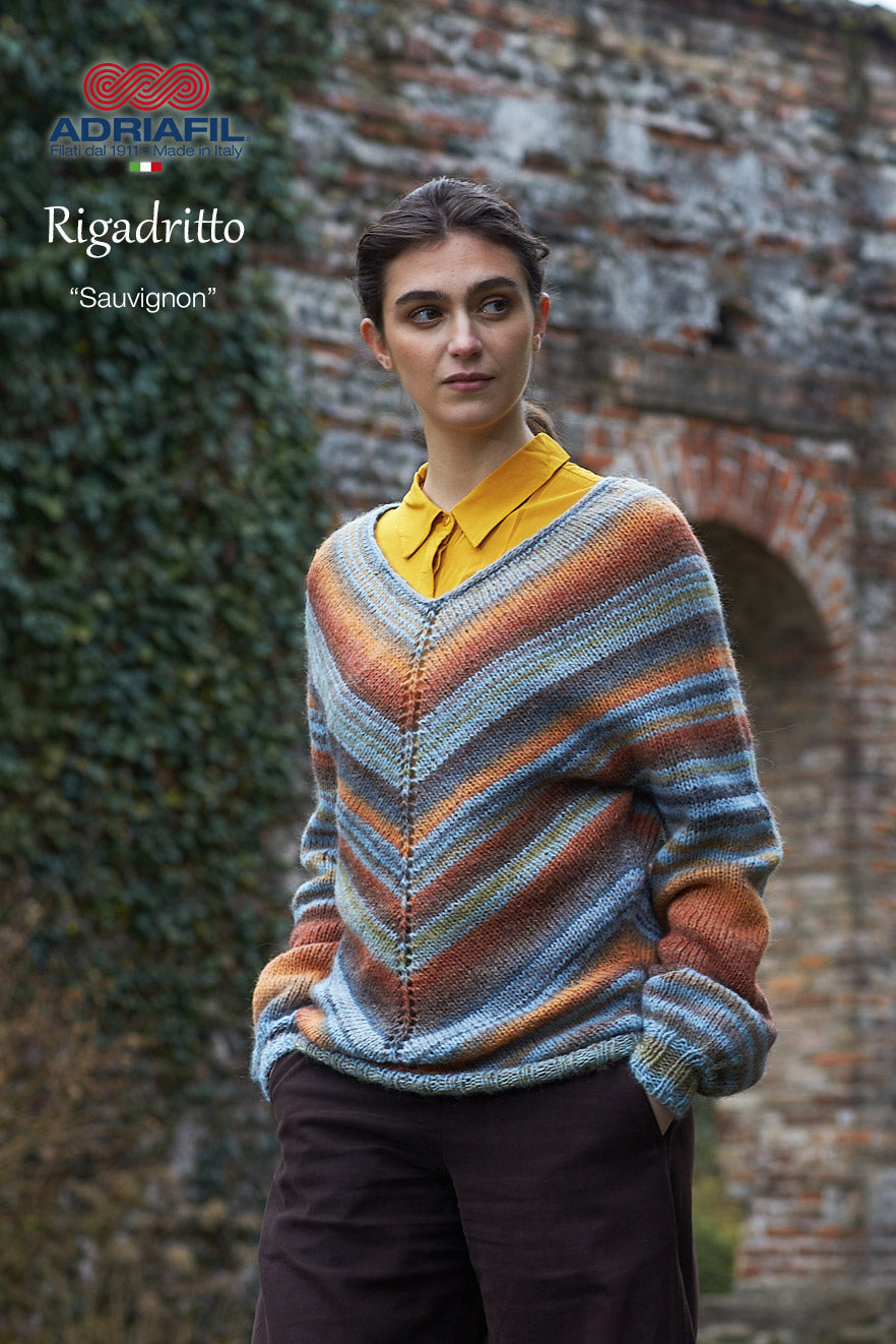 RIGADRITTO FILATO MULTICOLOR AUTORIGANTE GARZATO - 100 GR  270 M