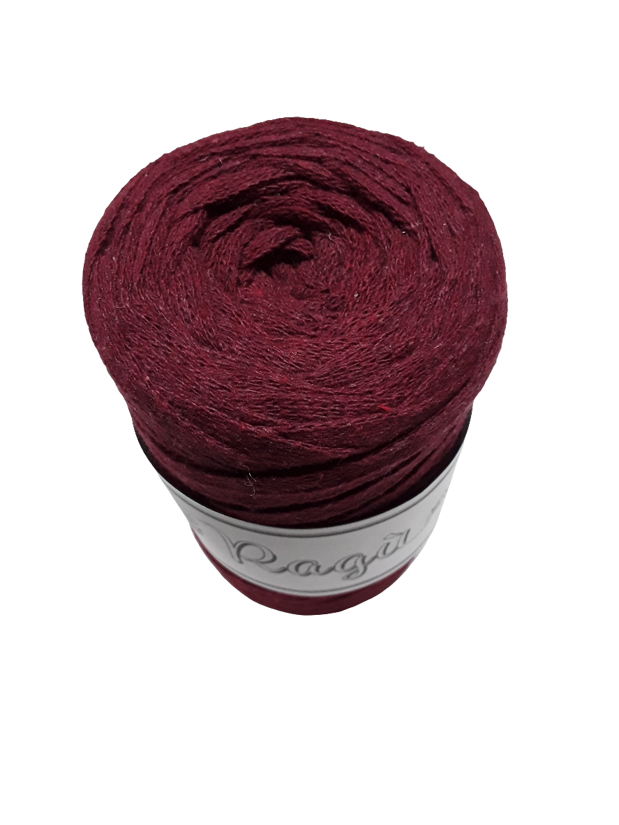 FETTUCCIA PIATTA DA 8 MM. RAGU' PER BORSE UNCINETTO GR.250 E METRI 70 80%COTONE RICICLATO E 20% POLIESTERE
