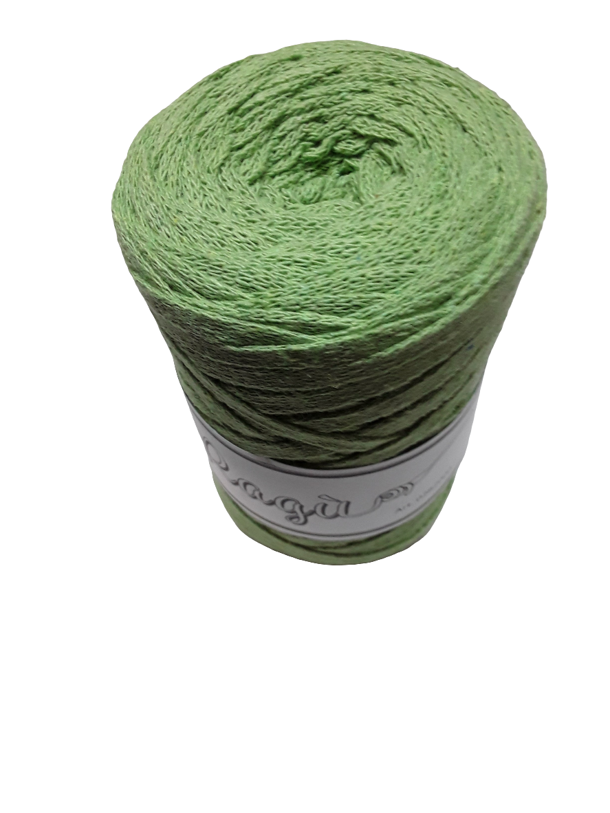 FETTUCCIA PIATTA DA 8 MM. RAGU' PER BORSE UNCINETTO GR.250 E METRI 70 80%COTONE RICICLATO E 20% POLIESTERE