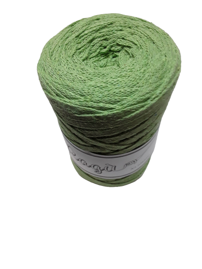 FETTUCCIA PIATTA DA 8 MM. RAGU' PER BORSE UNCINETTO GR.250 E METRI 70 80%COTONE RICICLATO E 20% POLIESTERE