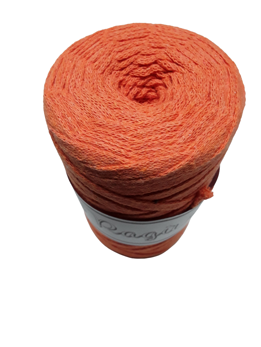 FETTUCCIA PIATTA DA 8 MM. RAGU' PER BORSE UNCINETTO GR.250 E METRI 70 80%COTONE RICICLATO E 20% POLIESTERE