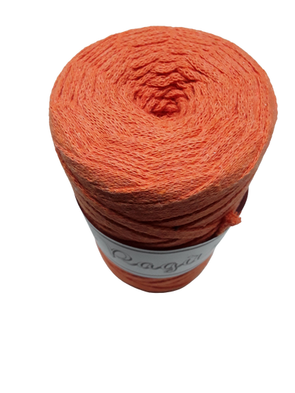 FETTUCCIA PIATTA DA 8 MM. RAGU' PER BORSE UNCINETTO GR.250 E METRI 70 80%COTONE RICICLATO E 20% POLIESTERE