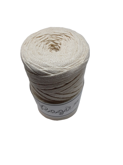 FETTUCCIA PIATTA DA 8 MM. RAGU' PER BORSE UNCINETTO GR.250 E METRI 70 80%COTONE RICICLATO E 20% POLIESTERE