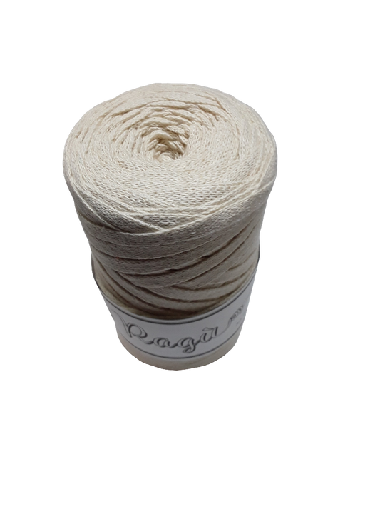 FETTUCCIA PIATTA DA 8 MM. RAGU' PER BORSE UNCINETTO GR.250 E METRI 70 80%COTONE RICICLATO E 20% POLIESTERE