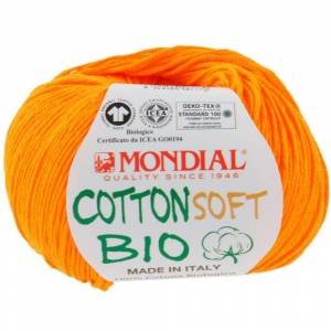 Filato Mondial Cotton Soft Bio – 100% Cotone Biologico Certificato (50g / 180m) | Gomitolo Estivo per Ferri e Uncinetto