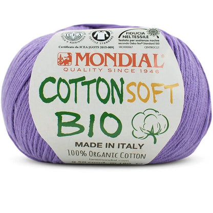 Filato Mondial Cotton Soft Bio – 100% Cotone Biologico Certificato (50g / 180m) | Gomitolo Estivo per Ferri e Uncinetto