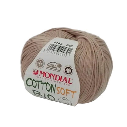 Filato Mondial Cotton Soft Bio – 100% Cotone Biologico Certificato (50g / 180m) | Gomitolo Estivo per Ferri e Uncinetto