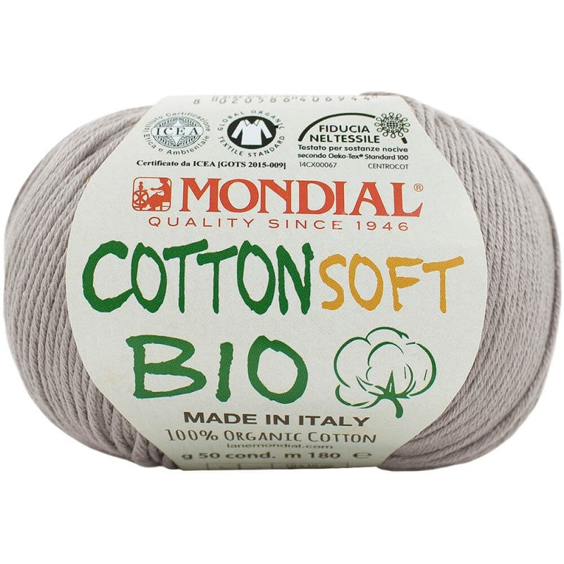 Filato Mondial Cotton Soft Bio – 100% Cotone Biologico Certificato (50g / 180m) | Gomitolo Estivo per Ferri e Uncinetto