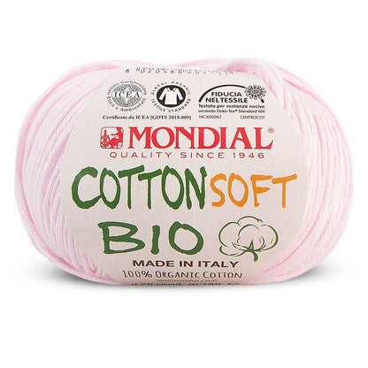 Filato Mondial Cotton Soft Bio – 100% Cotone Biologico Certificato (50g / 180m) | Gomitolo Estivo per Ferri e Uncinetto