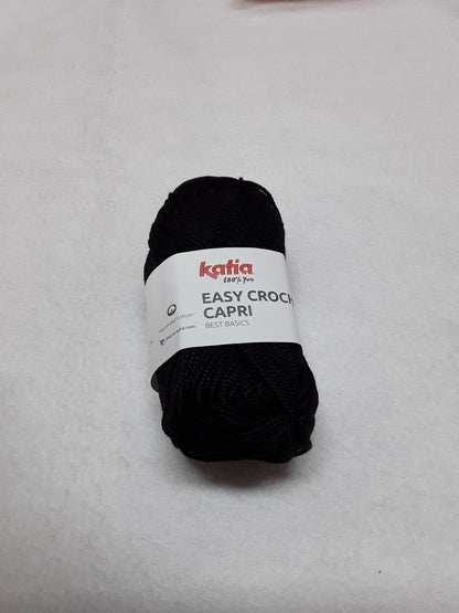 EASY CROCHET CAPRI KATIA 50 GR METRI 85 SI LAVORA CON UNCINETTO 4,5/5 E FERRI 4 /4,5
