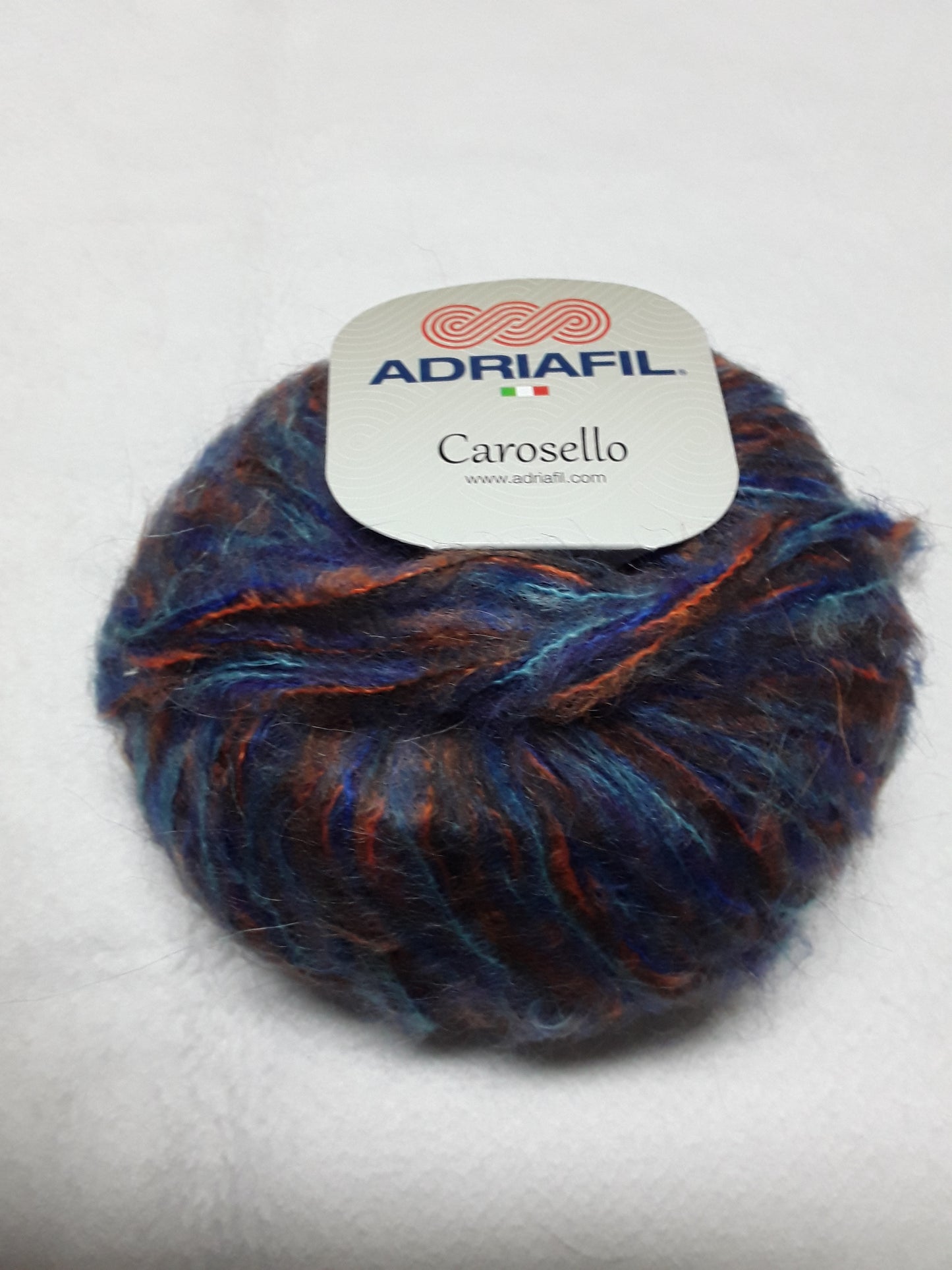 Carosello Adriafil 50 gr per 75 metri 40% acrilico 30% kid mohair 30% poliammide si lavora con ferri 8