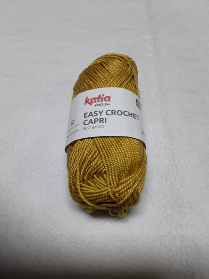 EASY CROCHET CAPRI KATIA 50 GR METRI 85 SI LAVORA CON UNCINETTO 4,5/5 E FERRI 4 /4,5