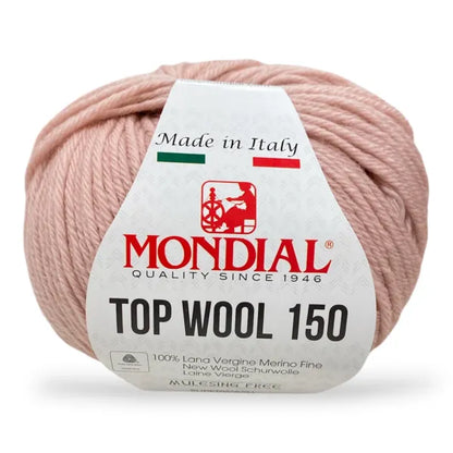 Filato Top Wool 150 Mondial – Gomitolo 100% Lana Vergine Irrestringibile
