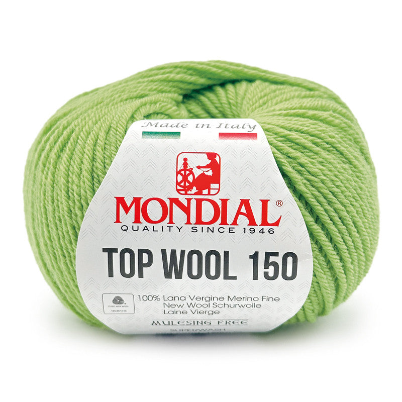 Filato Top Wool 150 Mondial – Gomitolo 100% Lana Vergine Irrestringibile