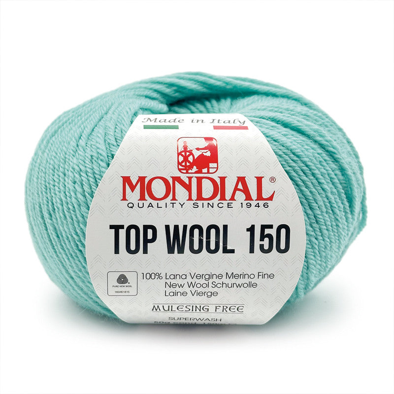 Filato Top Wool 150 Mondial – Gomitolo 100% Lana Vergine Irrestringibile