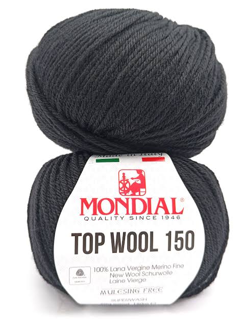 Filato Top Wool 150 Mondial – Gomitolo 100% Lana Vergine Irrestringibile