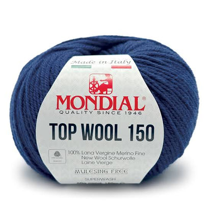 Filato Top Wool 150 Mondial – Gomitolo 100% Lana Vergine Irrestringibile