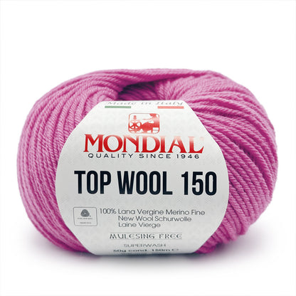 Filato Top Wool 150 Mondial – Gomitolo 100% Lana Vergine Irrestringibile