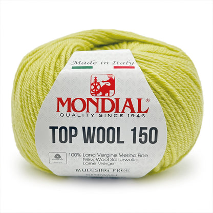 Filato Top Wool 150 Mondial – Gomitolo 100% Lana Vergine Irrestringibile