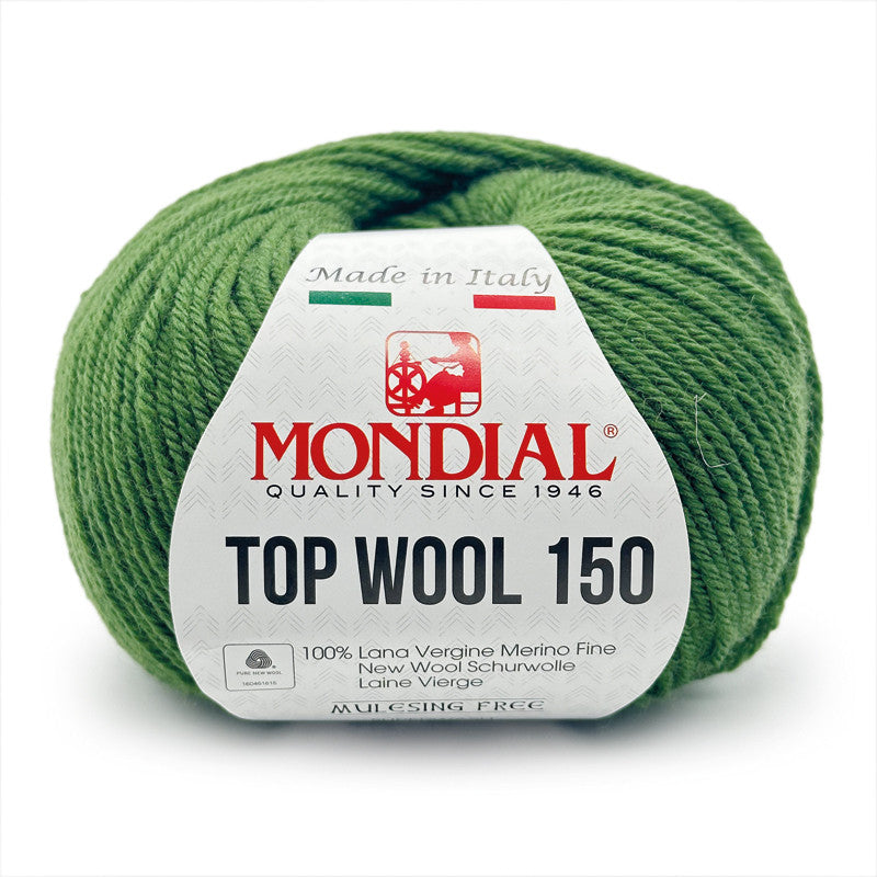 Filato Top Wool 150 Mondial – Gomitolo 100% Lana Vergine Irrestringibile