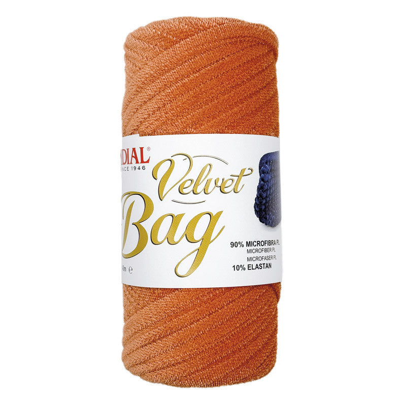 Filato Velvet Bag Lane Mondial - Fettuccia Tubolare in Velluto per Borse all'Uncinetto (200g)