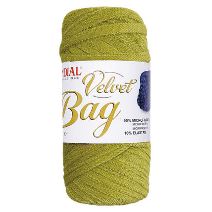 Filato Velvet Bag Lane Mondial - Fettuccia Tubolare in Velluto per Borse all'Uncinetto (200g)