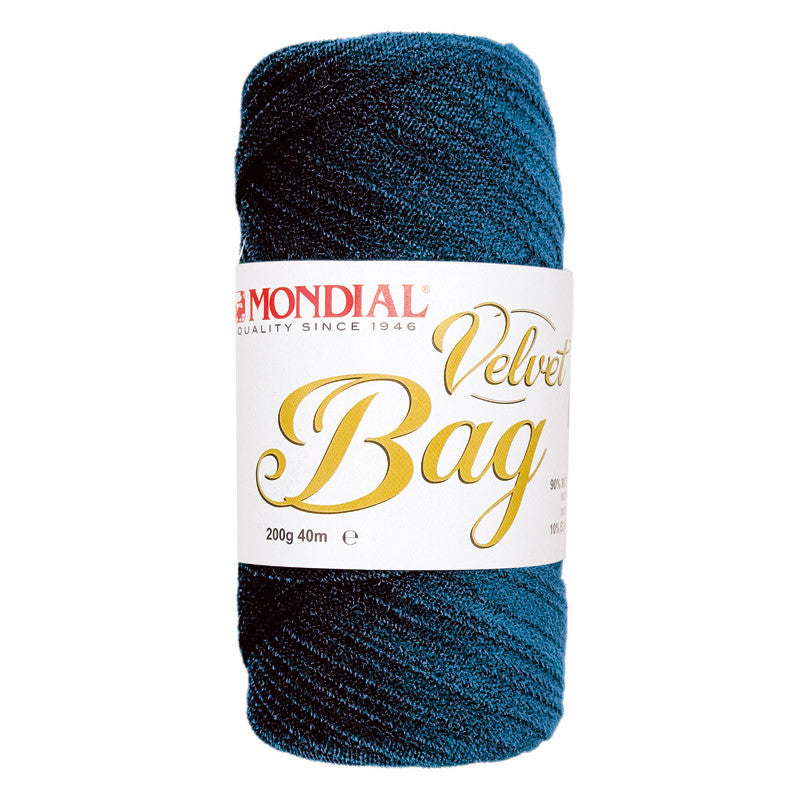 Filato Velvet Bag Lane Mondial - Fettuccia Tubolare in Velluto per Borse all'Uncinetto (200g)